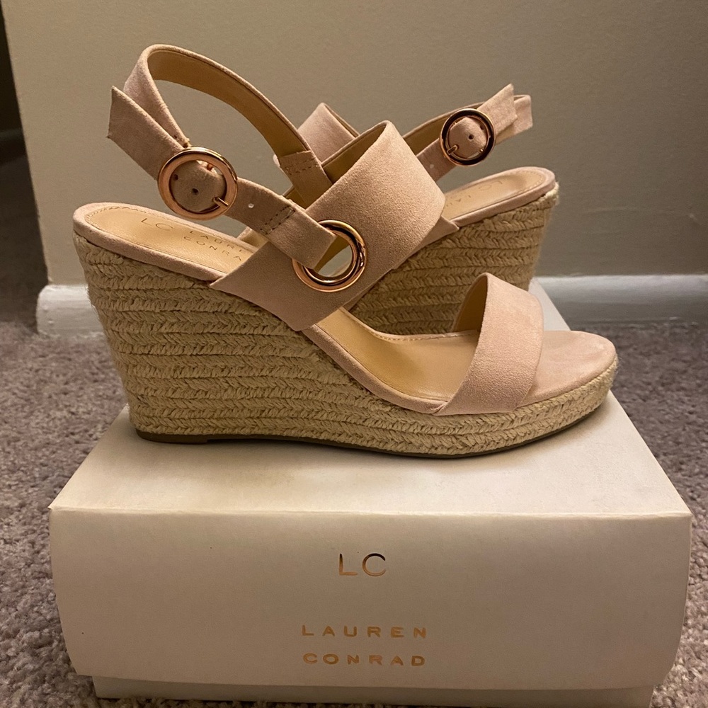 Lauren Conrad nude wedges. Womens size 8.5